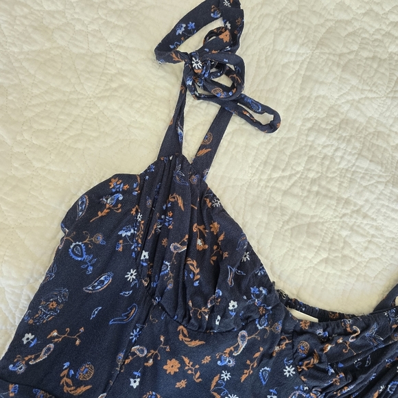 Wilfred Blue Cammy Mini Floral Dress - Picture 6 of 15